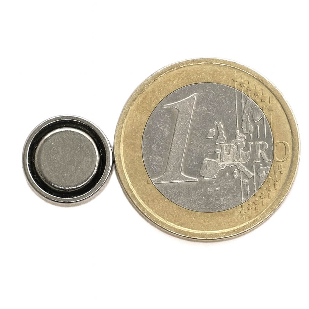 aimant néodyme en pot d'acier Ø10 x 4.5mm