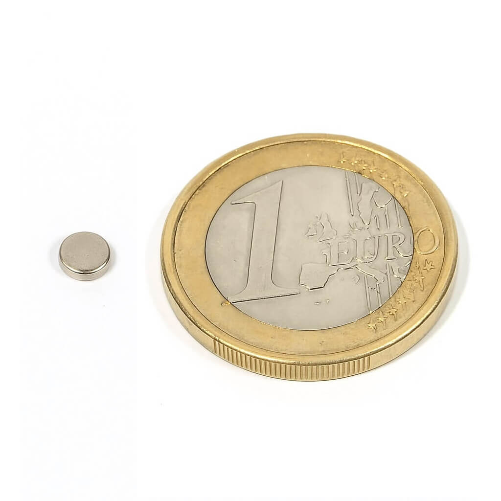Aimant néodyme disque Ø 4x1.5mm, puissance 0.27kg 48 Aimant néodyme disque Ø 4x1.5mm, puissance 0.27kg