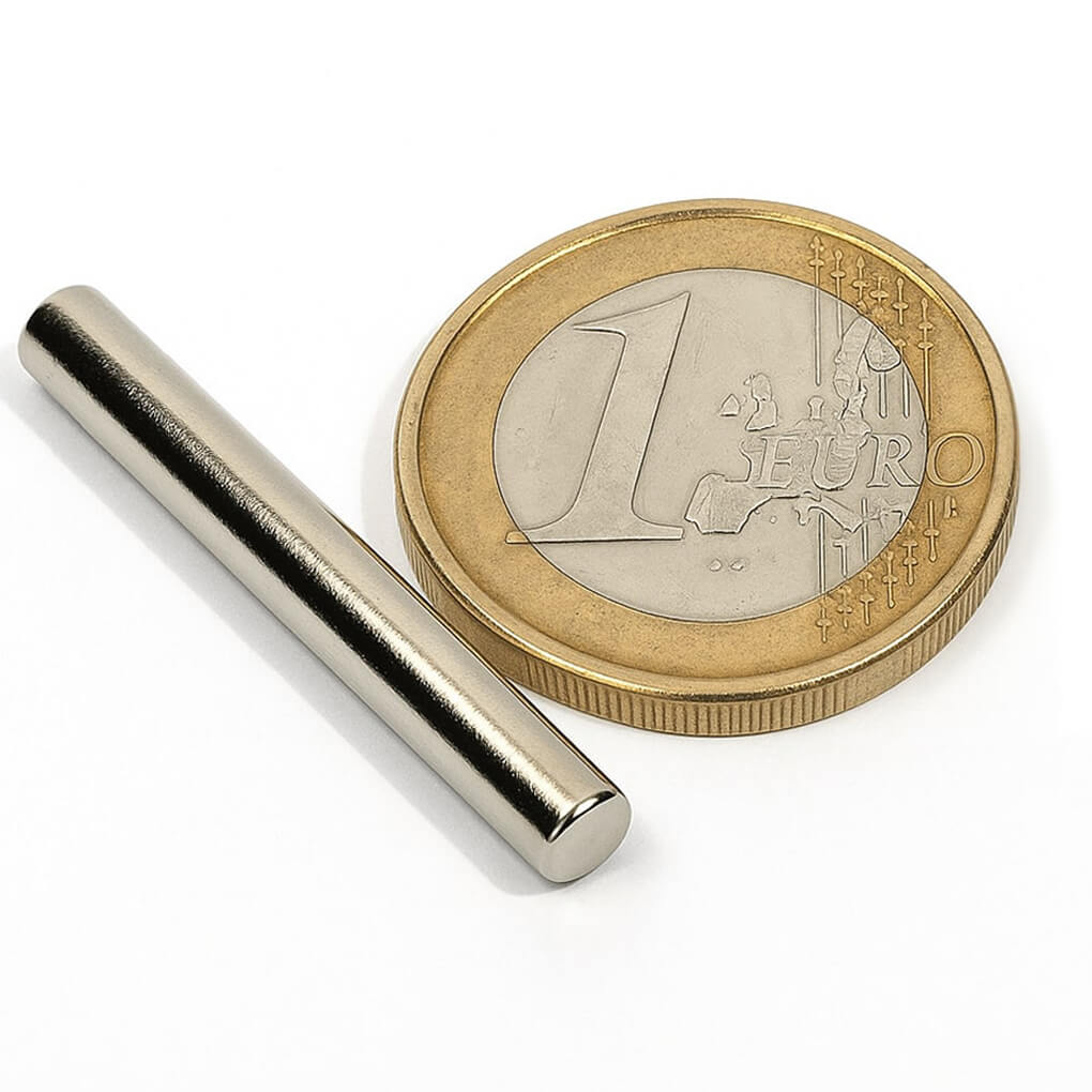 Aimant néodyme disque Ø 5x30mm, puissance 1.05kg 57 Aimant néodyme disque Ø 5x30mm, puissance 1.05kg