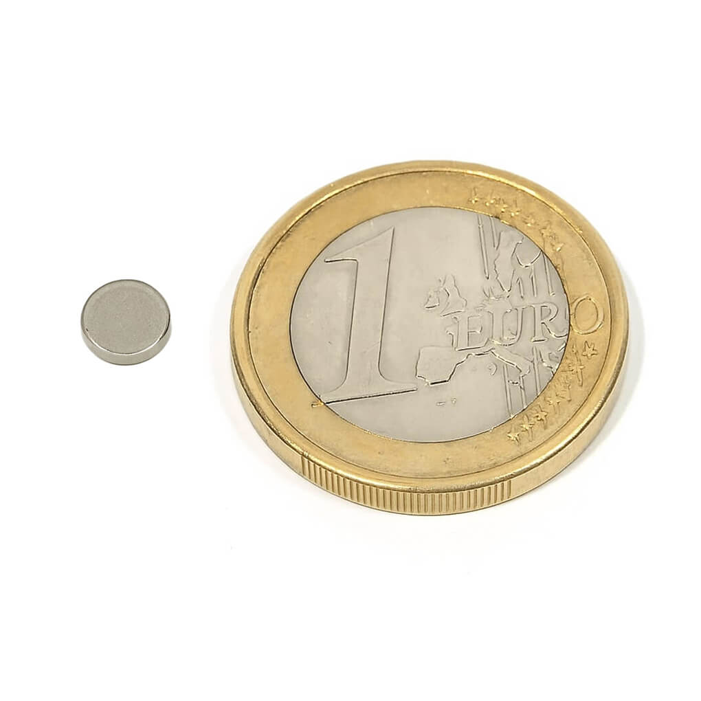 Aimant néodyme disque Ø 6x1mm, puissance 0.74kg 58 Aimant néodyme disque Ø 6x1mm, puissance 0.74kg
