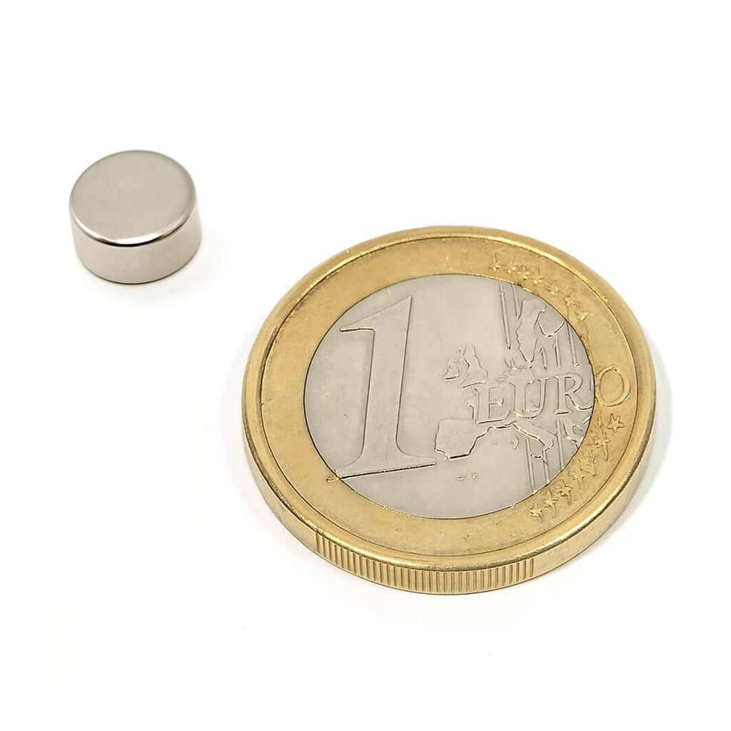Aimant néodyme disque Ø 8x4mm, puissance 1.8kg 66 Aimant néodyme disque Ø 8x4mm, puissance 1.8kg