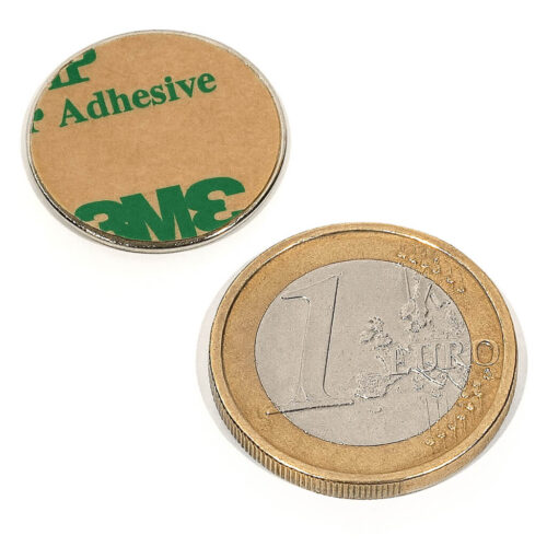 Aimant autocollant ⌀20x1mm, puissance 1.1kg