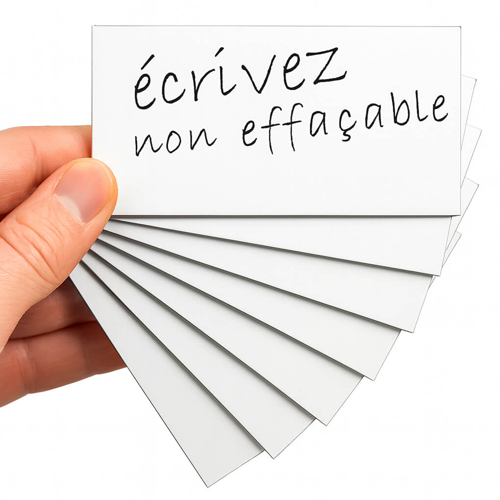 Étiquette magnétique blanche