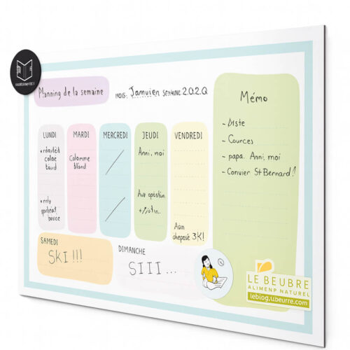 Tableau blanc personnalisé souple 100x60cm