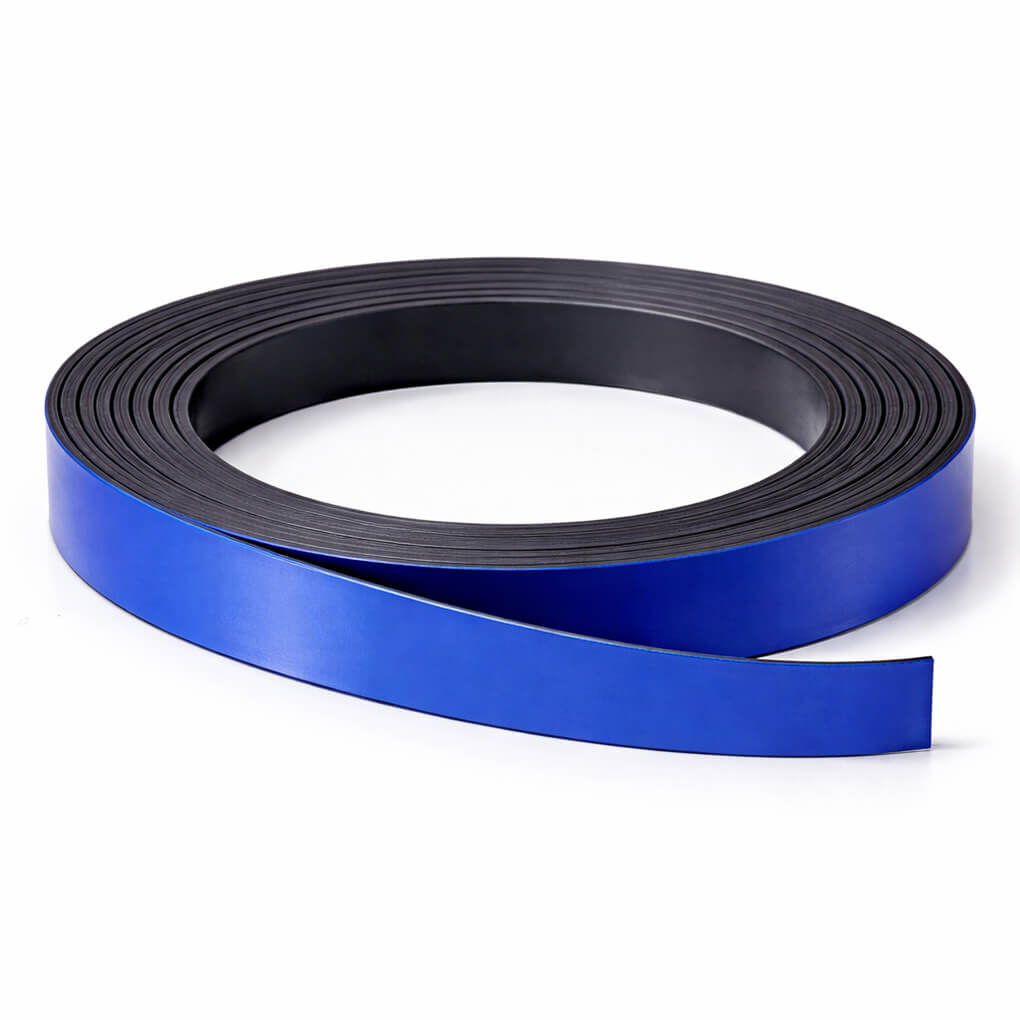 Bande magnétique bleue 20mm x 1mm x 5 mètres 46 Bande magnétique bleue 20mm x 1mm x 5 mètres