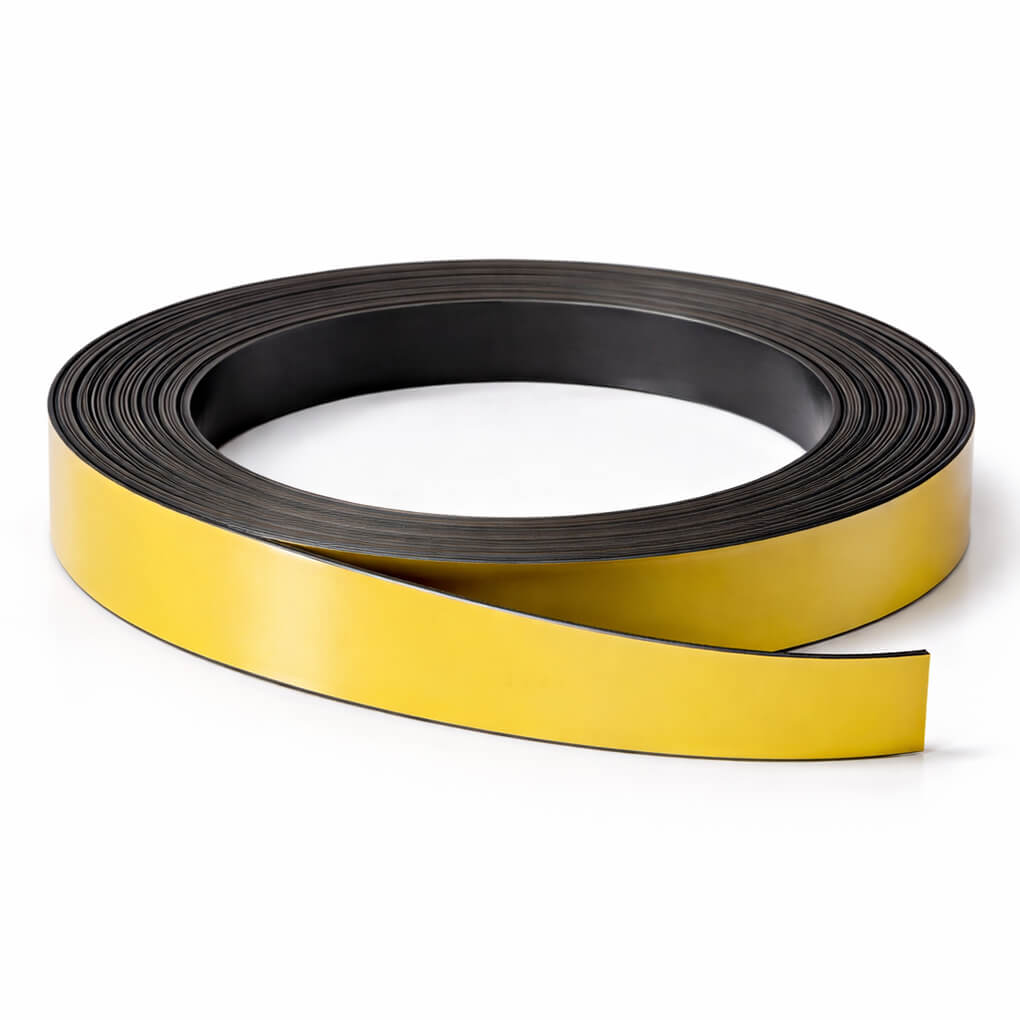 Bande magnétique jaune 20mm x 1mm x 5 mètres 46 Bande magnétique jaune 20mm x 1mm x 5 mètres