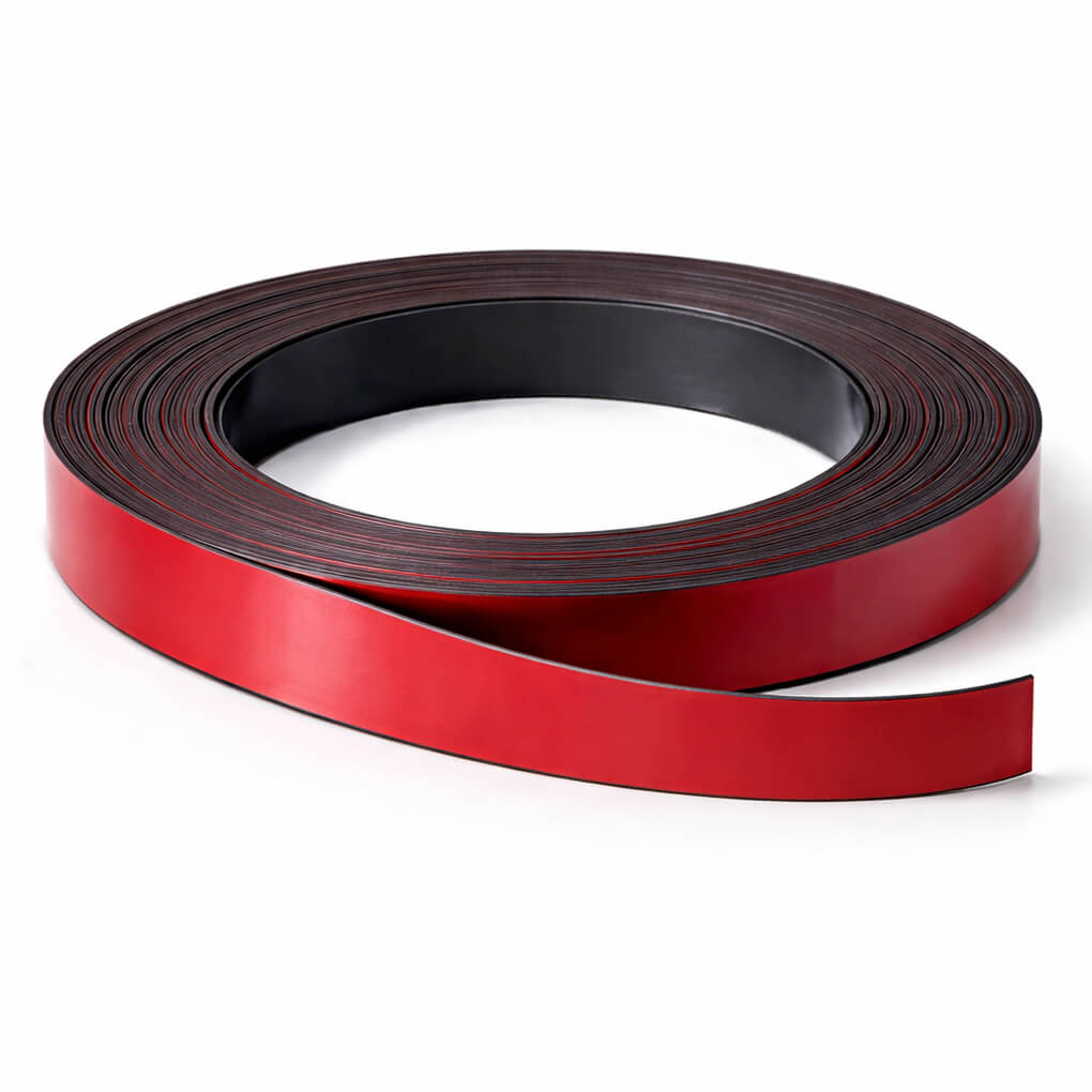 Bande magnétique rouge 20mm x 1mm x 5 mètres 46 Bande magnétique rouge 20mm x 1mm x 5 mètres