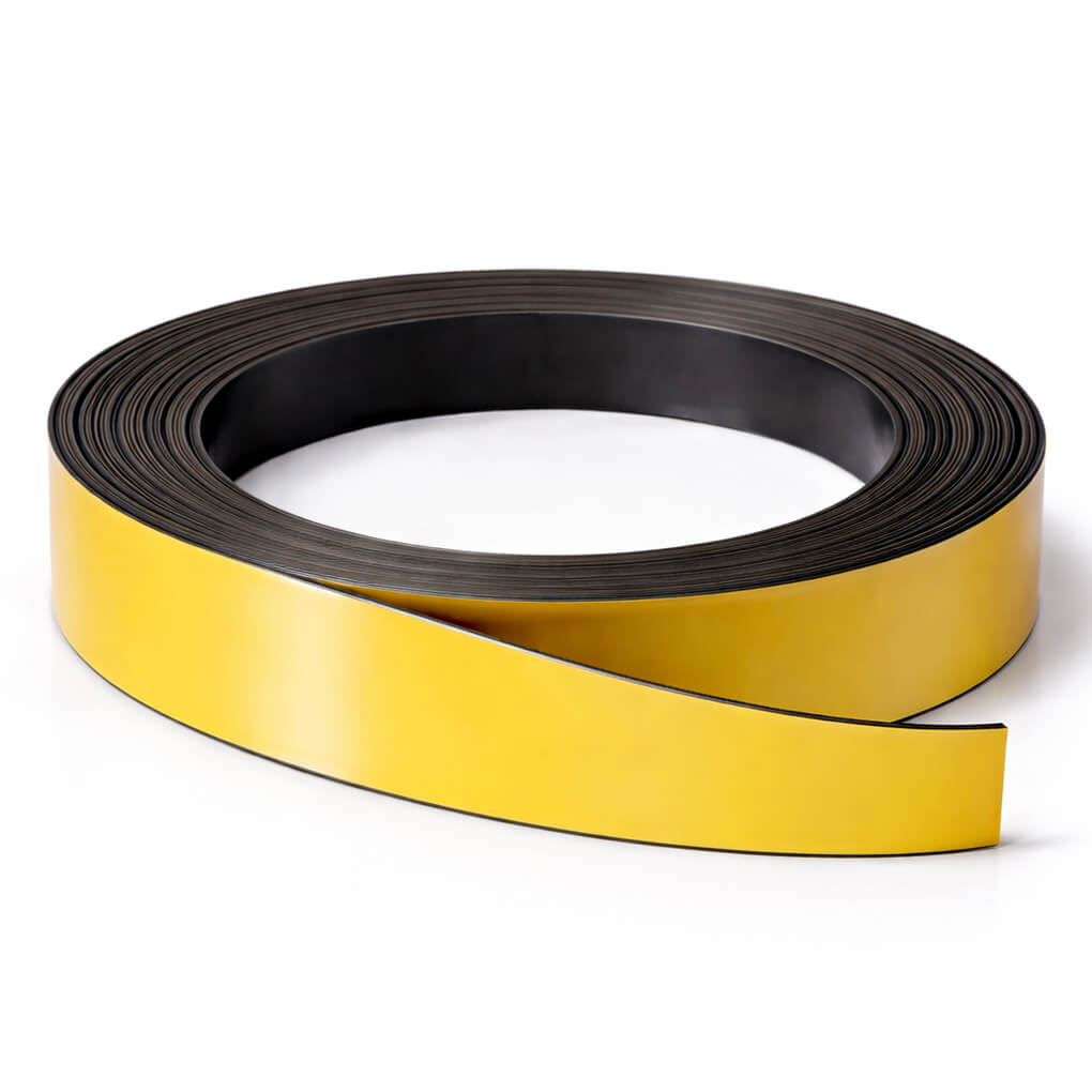 Bande magnétique jaune 30mm x 1mm x 5 mètres 46 Bande magnétique jaune 30mm x 1mm x 5 mètres