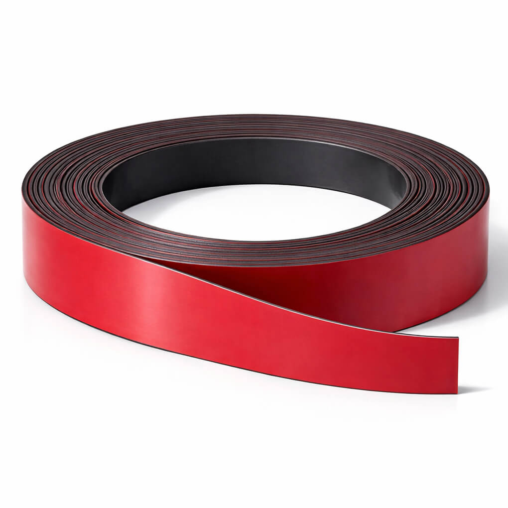 Bande magnétique rouge 30mm x 1mm x 5 mètres 46 Bande magnétique rouge 30mm x 1mm x 5 mètres