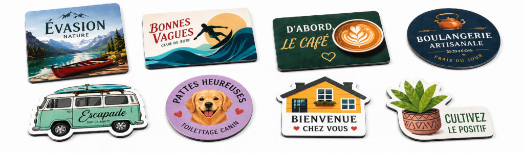 magnet pub personnalisé à la forme